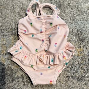 Janie and Jack Pink Pineapple Print One Piece